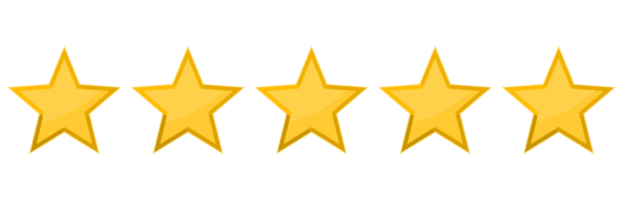 five stars rating icon