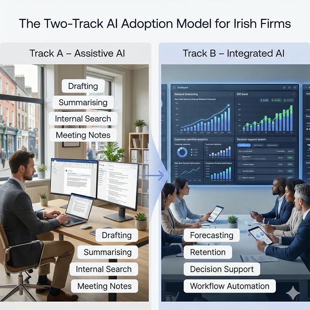 Two track AI adoption model in Ireland